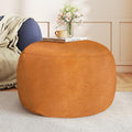 Gericco Round Pouf Ottoman Foot Rest, 29 X 18Inch Floor Poufs Footstool, A Round Modern Foam Filled Foot Stool for Living Room, Home, Nursery, Dorm, Outdoor (Orange, 29Inch)