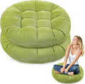 Jerify Floor Pillow Cushions 22 x 22 Inch Round Square Large Meditation Floor Pillow for Classroom Adult Meditation Picnic Party Cushion for Seating Gift Christmas(Round,Bright Green,2 Pcs)