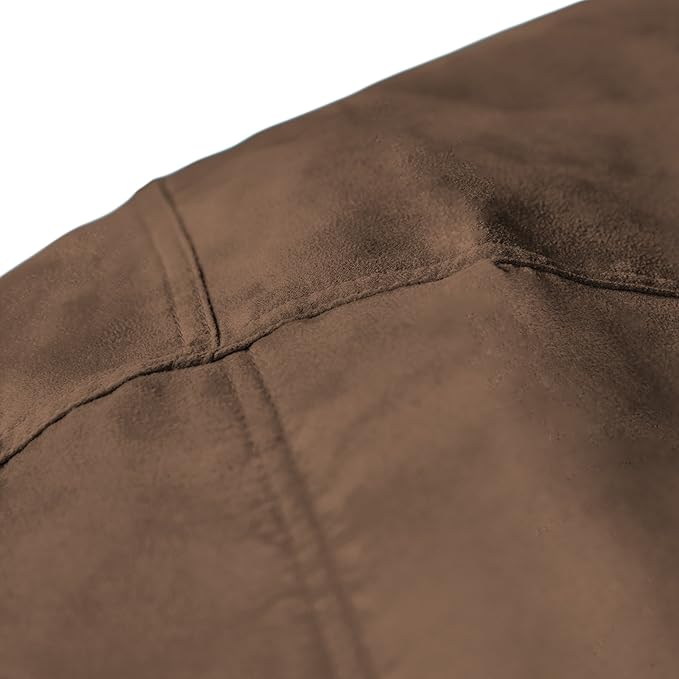 Lumaland Luxurious 5ft Large Bean Bag Chair with Microsuede Cover - Ultra Soft, Foam Filling, Washable Bean Bag Sofa for Kids, Teenagers, Adults - Sack Chair for Dorm, Family Room - Brown
