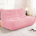 Bean Bag Chair,Giant Beanbag Chairs for Adults,Comfy Large Fireside Chair Lazy Sofa,Corduroy Bean Bag Lounger with Memory Foam Filled,Floor Sofa Couch for Home,Living Room (Pink, Loveseat)