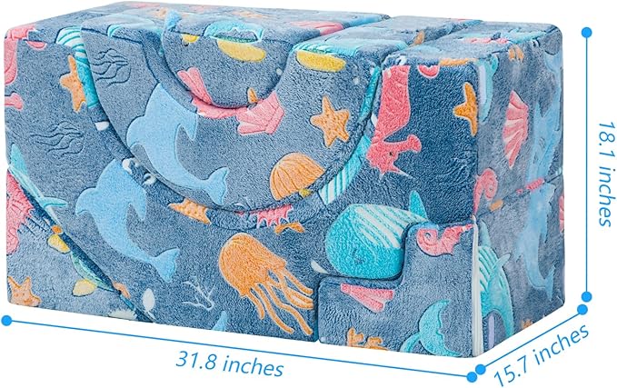 MeMoreCool Foam Climbing Toddler Couch – Modular Sofa with Slide & Stairs | Convertible Playroom Couch | Crawling & Climbing Soft Furniture | Washable Cover | Gift for Kids