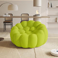 WJShome Bubble Couch,48' Modern Curved Sofa, Morden Lazy Floor Sofa, Memory Foam Bean Bag Floor Couch Lounge Chair for Living Room, Office, Apartment (Lemon Green)