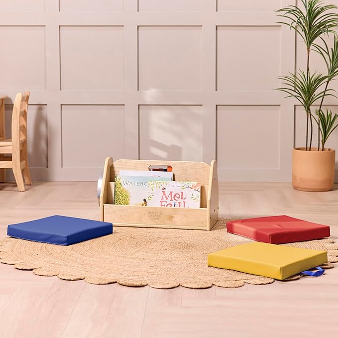 Square Floor Cushions with Handles, Flexible Seating, Assorted, 6-Piece