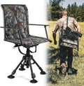 KEMIMOTO Hunting Blind Chair 360 Degree Silent Swivel, 300 Lbs Height Adjustable Quick Folding Portable Comfortable Hunting Deer Fishing Ground Chair