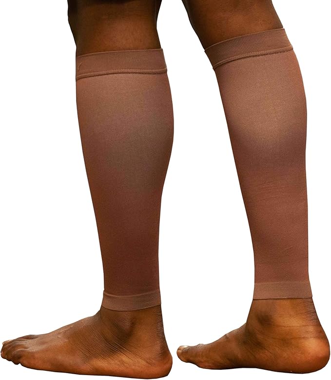 Doc Miller Compression Calf Sleeve for Men & Women – 20-30mmHg Graduated Support for Running, Shin Splints, Calf Strain – Knee High, Small to 6XL Plus Size