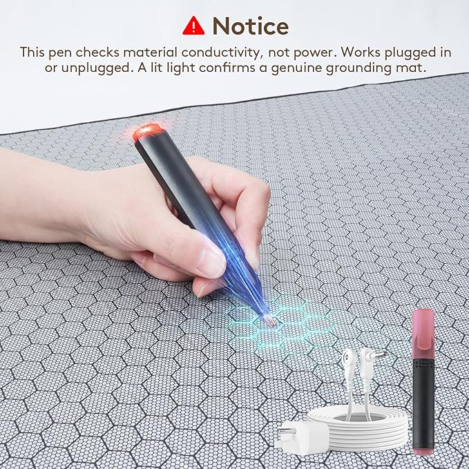XKETA Graphene Grounding Mat for Bed: Indoor Earth Therapy for Better Sleep & Energy Boost – Conductive Sleep Pad with Grounded Benefits – Wellness Gift Kit for Women (California King)