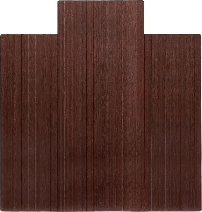 Anji Mountain Office Chairmat Thickest & Sturdy Bamboo Chairmats Highly Premium Quality Anti-Slip Heavy Duty for Multi-Purpose Hardwood Floor Office & Home Floor Protector Office Chair mat-5mm Thick