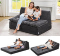 Hobestluk Sofa Couch Folding Sofa Bed Sleeper Comfy Floor Lounger Loveseat Sofa with Removable Cushion Couches Foldable Mattress for Living Room Bedroom or Office (Cordury Grey, Oversize)