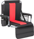 ALPHA CAMP Stadium Seat Chair for Bleachers with Back & Arm Rest