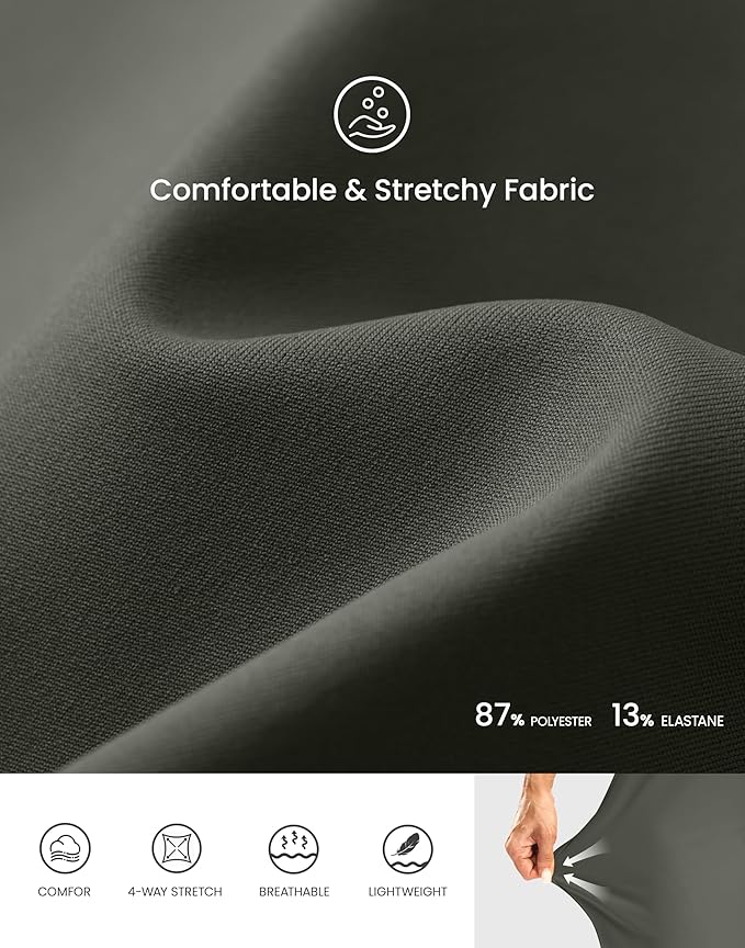Women's Athletic Shorts with Zipper Pocket 7" High Waisted Stretchy Bermuda Shorts for Women Workout Running Casual