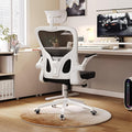 Ergonomic Office Chair, High-Back Mesh Computer Desk Chair with Adjustable Height, Lumbar Support, Flip-Up Armrests,headrest，and Swivel Rolling Design for Home and Office Use