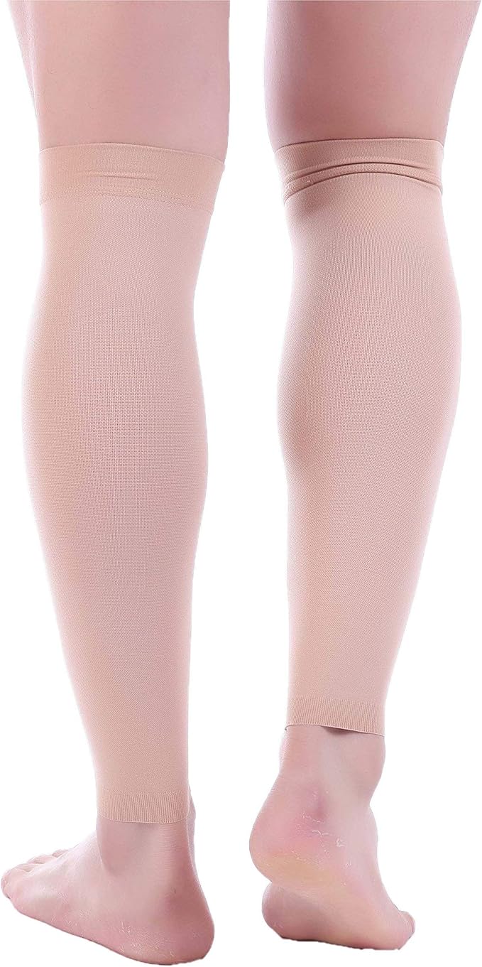 Doc Miller Compression Calf Sleeve for Men & Women – 20-30mmHg Graduated Support for Running, Shin Splints, Calf Strain – Knee High, Small to 6XL Plus Size