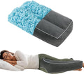 HOMBYS Shredded Memory Foam Knee Pillow for Side Sleepers, 5.5" Height Pillow Between Legs for Aligns Spine & Relieves Pressure Hip & Leg Elevation, Supportive Pillow for Pregnancy, Sciatica, Grey