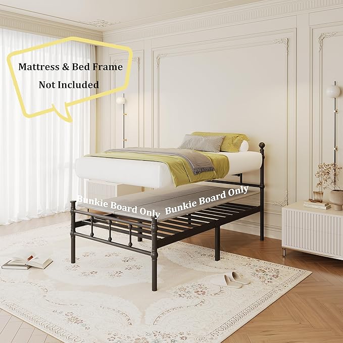 VTWAZAST Bunkie Board Twin Size, Bed Support Under Mattress, Low Profile Bed Board, Light and Thin, Breathable, Noise Minimizing, Moisture Resistant Bunkie Boards