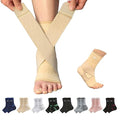 ABIRAM Ankle Brace for Women & Men, Ankle Compression Sleeve with Wrap, Foot Support Sleeve, Ankle Support for Sprained Ankle, Plantar Fasciitis Relief Socks, Achilles Tendonitis, Sport,S