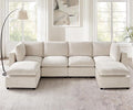 VANOMi Modular Sectional Sofa, Convertible Sofa Couch Modular Sofa with Ottoman, Sectional Sofas for Living Room Small Apartments