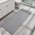 Bosap Bath Mat,Ultra Thin Bathroom Runner Rugs,Large Bath Mats for Bathroom,Quick Dry,Non-Slip,Machine Washable,Low Pile,Bath Rug,Shower Outside,Sink,Home Decor Accessories.Grey,2'x5'（24x60inch）
