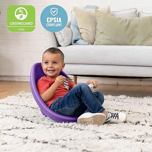 ECR4Kids Leaf Floor Seat, Rocker Chair, Purple, 6-Piece