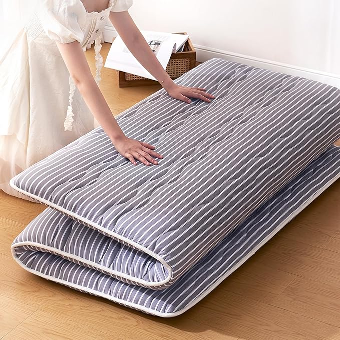 jzbearapt Premium Foam Japanese Floor Mattress Futon Mattress,100% High Density Comfortable Foam, Thicken Tatami Mat Sleeping Pad, Ideal for Comfort and Support, Queen (80" X 60")
