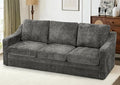 ACMEASE 83 Inches Chenille 3-Seat Sofa w/Comfortable Back Cushions, Modern Sofa w/Deep Seat Space, Upholstered 3 Seater Couch w/High Resiliency Foam for Living Room, Grey