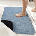 Bosap Bath Mat,Ultra Thin Bathroom Rugs,Rubber Bath Mats for Bathroom,No Slip Bath Rugs,Quick Dry,Machine Washable,Low Pile,Absorbent,Shower Outside,Sink,Home Decor Accessories.Blue,2'x3'(24x36inch)