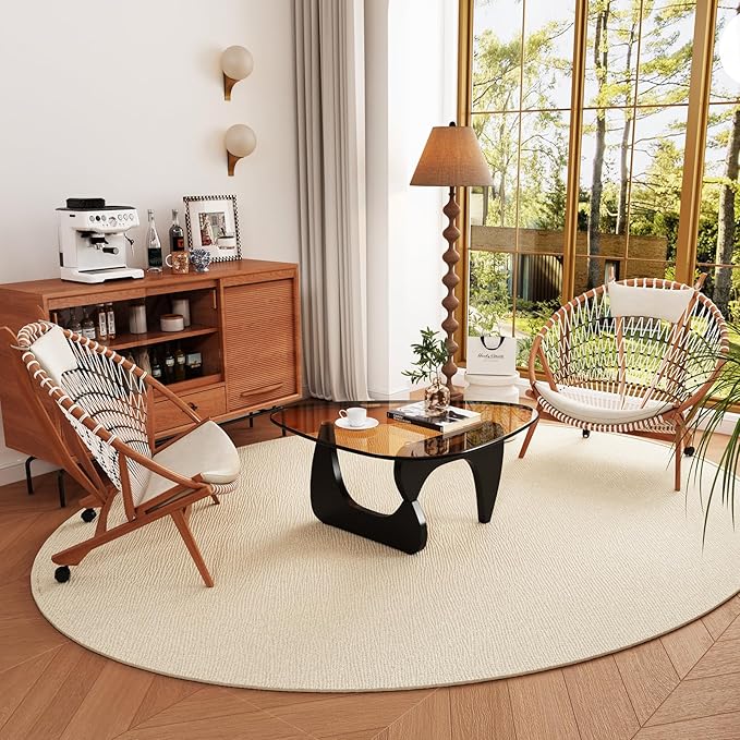 LUCKIIA Coffee Tables Glass Small Farmhouse Coffee Table Mid-Century Modern Wood Center Table for Living Room, Black Brown, 32 Inch