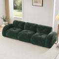 Modular Sectional Sofa with Free Combination,Boneless Floor Couch for Living Room & Lounge,Velvet 3-Seater Sectional Couch with Comfortable Deep Seat,No Assembly Needed