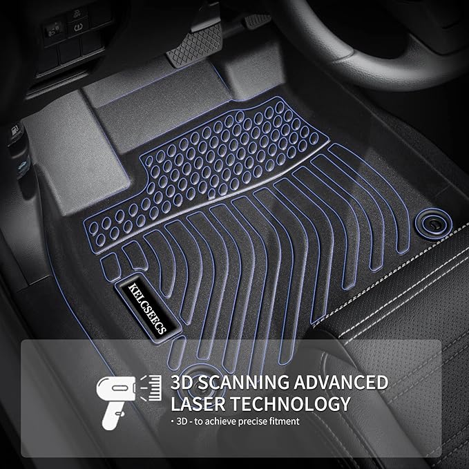 KELCSEECS® Floor Mats & Cargo Liner Custom for Chevrolet/Chevy Trax 2026 2025 2024 & Buick Envista 2026 2025 2024 All Weather Protection TPE Floor Liners Front & Rear Row Full Set Accessories Black