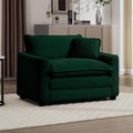 Aoowow Corduroy Large Armchair,Modern Oversized Single Sofa Chair with Throw Pillow,Deep Single Seat Cloud Sofas Couches for Living Room,Tufted Oversized Accent Arm Chair (Green, Sofa Chair)