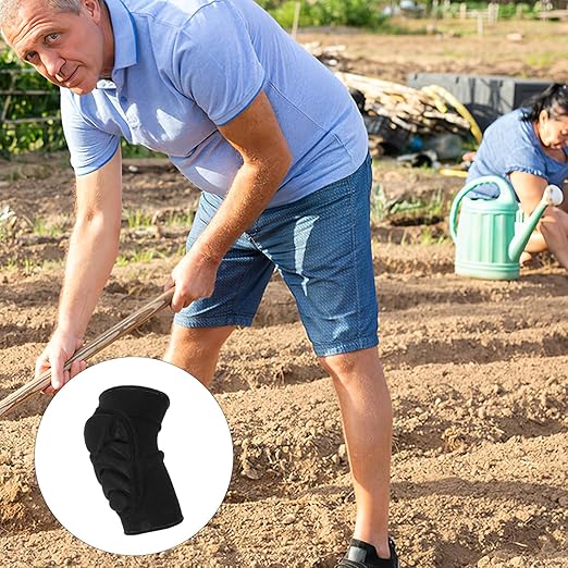 GOOHOCHY Kneeling Pads and Knee Protectors for Gardening and Flooring Work, Medium Size Sponge Cushion with Thick Breathable Shock-Absorbing Support, 1 Pair
