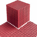 MAXWAVE 18 Pack 12" x 12" Modular Interlocking Floor Mats, Soft PVC Non-Slip Drainage Tiles, Splicing Rubber Cushion Flooring for Deck, Shower, Pool, Basement, Shed, Indoor and Outdoor Use