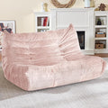 HABUTWAY Bean Bag Chair, Giant Bean Bag Chairs for Adults, Loveseat Fireside Chair, 2 Seater Lazy Bean Bag Sofa Memory Foam Couch for Living Room, Bedroom, Office (Pink)