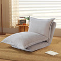 CHARMMA Convertible Flip Chair: Floor SofaBed with Adjustable Backrest andPillows, Beige, 31lbs