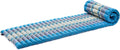 Leewadee - Foldable Floor Mattress - Japanese Roll Up Futon -Trifold Tatami Mat- Guest Floor Bed - Camping Mattress - Thai Massage Mat, Kapok Filled, 75 x 20 inches, Light Blue