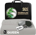Luxury Tourmaline Grounding Sheets Queen 20% Silver Fiber, 76% Tourmaline Cotton, 4% Silk, SGS Quality Certified Grounded Well Bed Sheet - Conductive Earth Fitted Sheet for Better Sleep, Beige