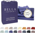 Bella Coterie Luxury Bamboo Viscose Queen Size Sheet Set | 100% Organically Grown | Ultra Soft | Cooling for Hot Sleepers | 18" Deep Pocket [Twilight Blue]