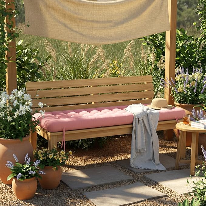 Vercraft Long Floor Cushion Large Floor Cushion with Brushed Cotton 74.8 x 27.5 x 3.15 in Jumbo Lounger Pillow for Outdoor Indoor Bay Window Meditation Yoga Reading Sleeping(Pink)