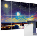 8 pack Art Acoustic Panels with Self-Adhesive,48 x 32Inches Acoustic Wall Art,Better Decorative Sound Proof Panels,Recording Studio/Home/Office Acoustical Treatment,Starry Sky