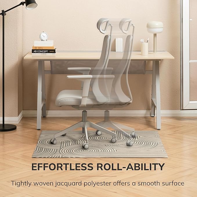 Anji Mountain Rug'd Office Chair Mat for Carpet & Hardwood Floor - Jacquard Woven Top, Anti-Slip Backing, Low Pile, Floor Protector Desk Chair Mat, Office Rugs for Rolling Chairs (36 x 48)