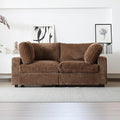 WJShome Cloud Modular Sectional Sofa,78" Plush LoveSofa Couch for Living Room,2 Seater Comfy Couch Deep Seat Couches,Sofa Covers Washable&Replaceable (Brown)