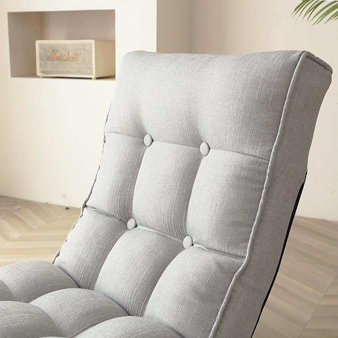 Floor Lounger Chair with Ottoman, Adjustable Reclining Tatami Sofa with Back Support, Comfy Seating for Adults Bedroom & Gaming