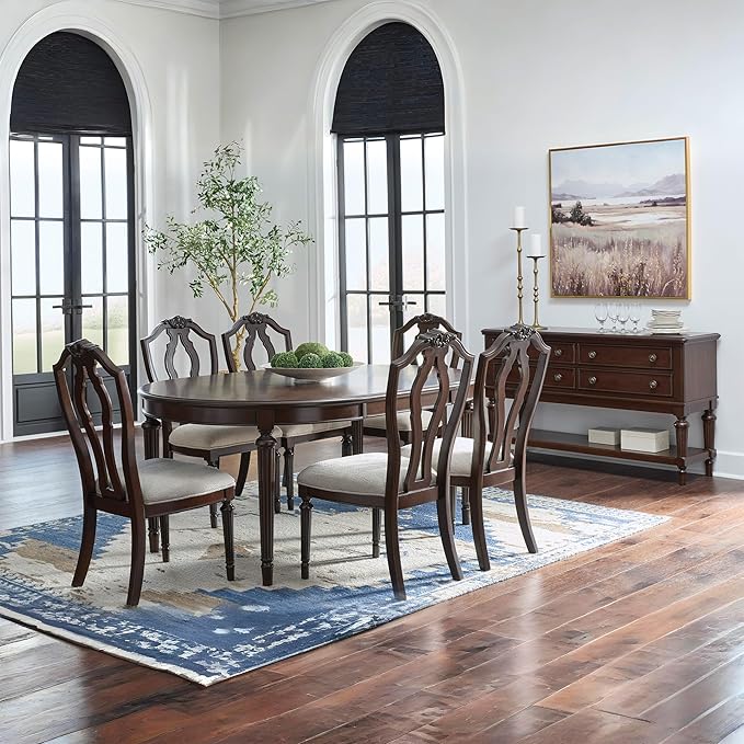 Signature Design by Ashley Lavinton Traditional Upholstered Dining Chairs - Tan (Set of 2)