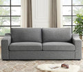 ELUCHANG Oversized 85" Modern Sofa Couches for Living Room, Natural Linen 3 Seater Sofa with Extra Deep Seats,Upholstered Sofa Cushion&Detachable Cover,Comfy Sofa Couch for Apartment,Dark Grey