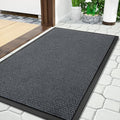 Yimobra Doormat Outdoor Indoor Entrance 36 x 17, All-Season All-Weather Front Door Mat, 100% Waterproof Welcome Matt for Floor Garage Outside Entry, Stain and Fade Resistant,Grey