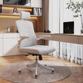 balmstar Office Chair,Ergonomic Comfy Home Desk Chair with 350LBS Capacity,High Back Gaming Chair with Wheels,Mesh Computer Chair,Lumbar Support, Adjustable Headrest,Flip-up Armrest (A-gray + White-1)