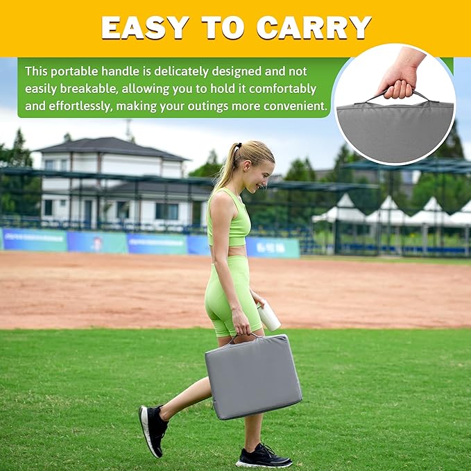 2 Pcs Stadium Seat Cushions Water-Repellent Bleacher Seat Cushions Indoor & Outdoor Seat Cushion for Bleachers Portable Stadium Cushion for Sports Events, Office Chairs, Beaches
