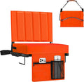 Halituny Stadium Seat for Bleachers with Back Support, Portable Bleacher Seat with Wide Comfy Padded Cushion, Metal Hook, Folding Stadium Chair with Shoulder Strap, Carry Handle, Cup Holder