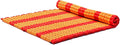 Leewadee - Foldable Floor Mattress - Japanese Roll Up Futon -Trifold Tatami Mat- Guest Floor Bed - Camping Mattress - Thai Massage Mat, Kapok Filled, 75 x 57 inches, Orange Red