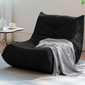 Bean Bag Chair, Fireside Chair Bean Bag Sofa for Adults, Bean Bag Chairs for Teens with High-Resilience Foam, Memory Foam & Non-Slip Base Bean Bag for Living Room, Bedroom, Office (Suede, Black)