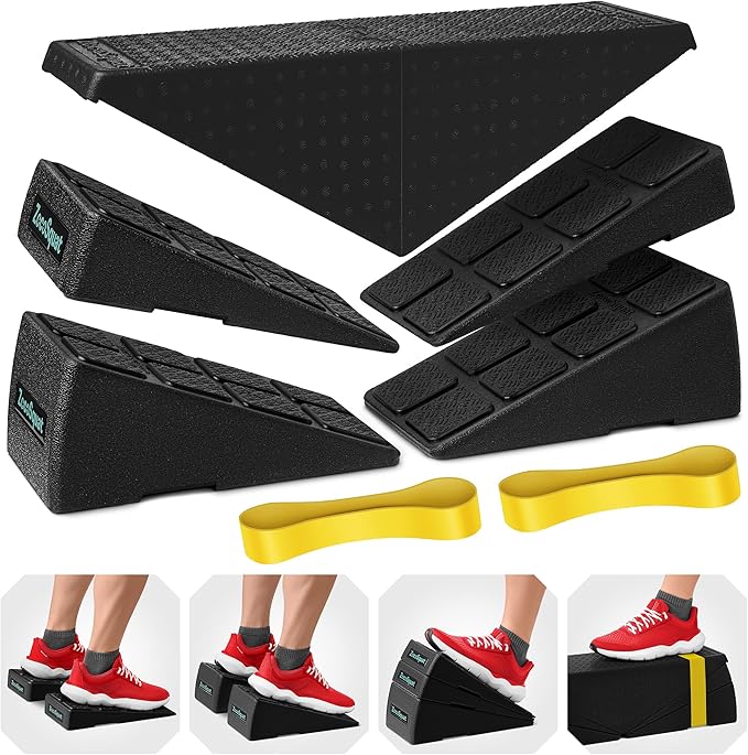 Squat Wedge - Squat Wedge Block 960 LBS Capacity - Slant Board for Calf Stretching with 5 Adjustable Angles - Calf Stretcher Slant Board - Yoga Blocks - EPP Material for Ankle Mobility & Physical Therapy